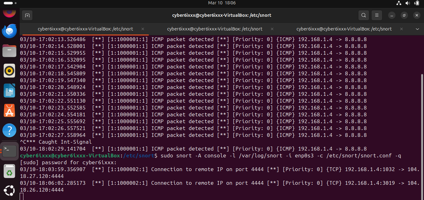 Snort Port 4444 Detection