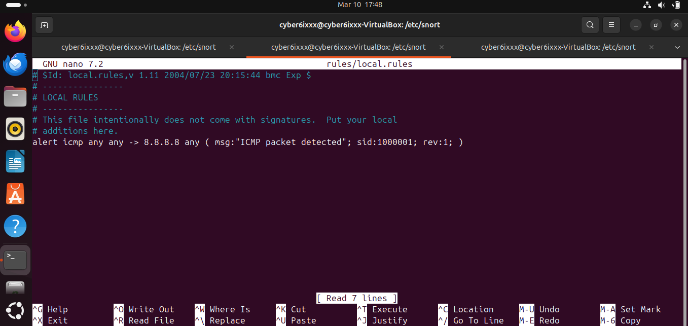 Snort ICMP Rule Creation