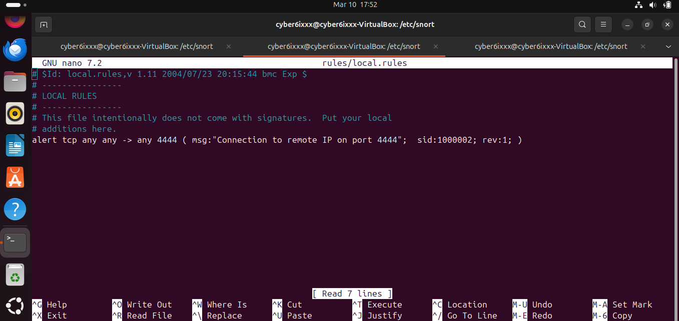 Snort TCP Rule Creation