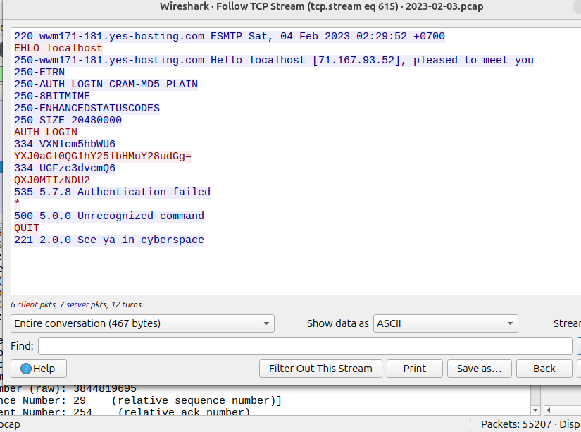 SMTP Base64 Stream